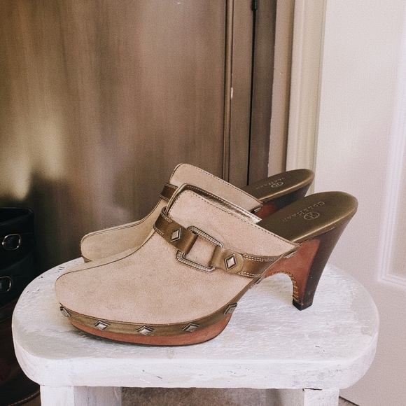 Cole Haan Shoes - Cole Haan Studded platform slip on mules